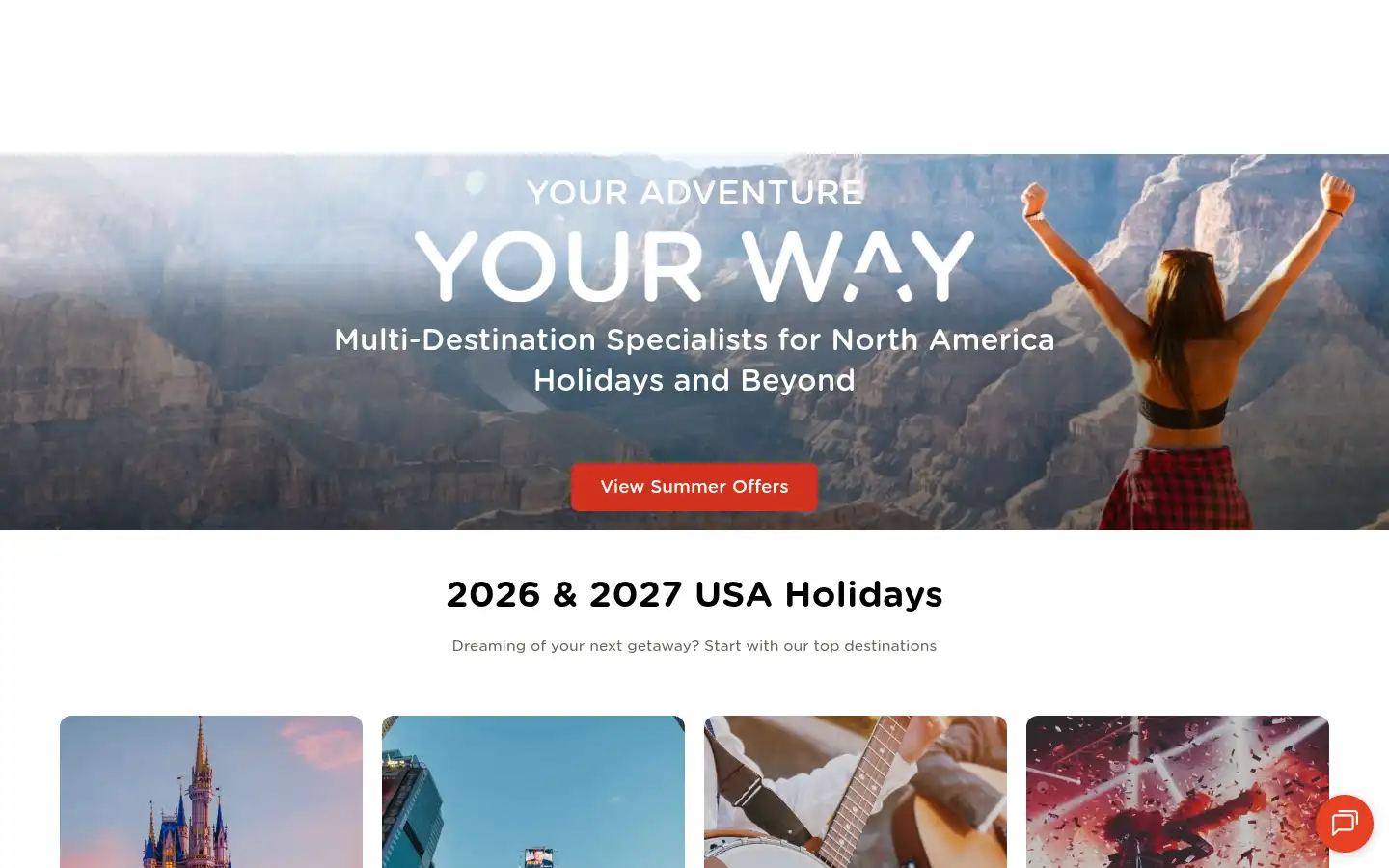 Screenshot of americanholidays.com