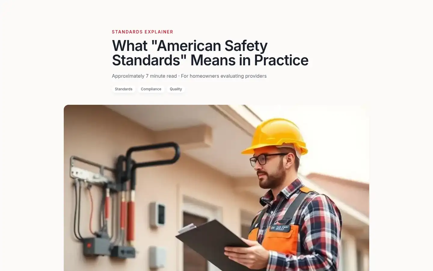 Screenshot of americansafetystandards.com