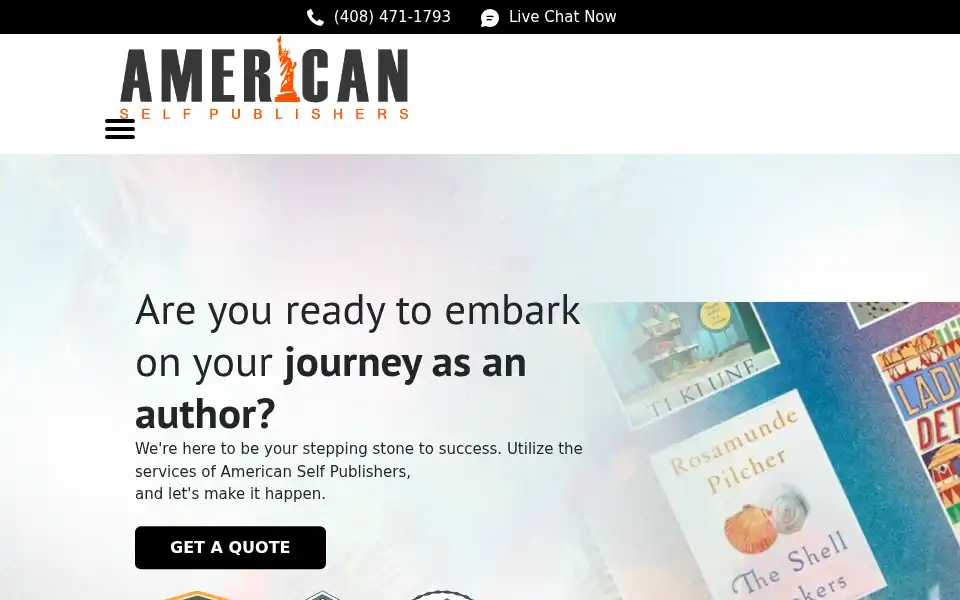 Screenshot of americanselfpublishers.com
