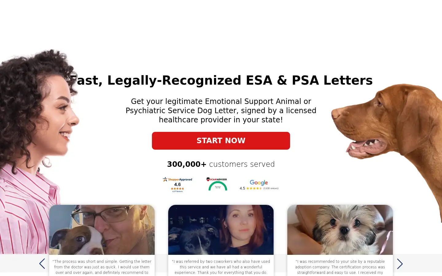 Screenshot of americanservicepets.com