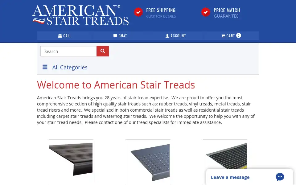 Screenshot of americanstairtreads.com