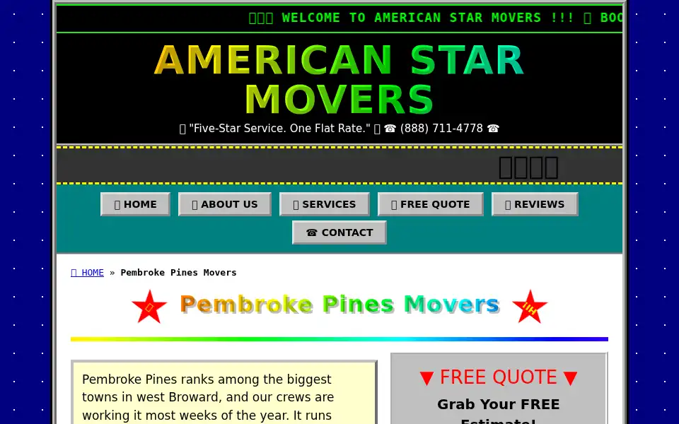 Screenshot of americanstarmovers.com