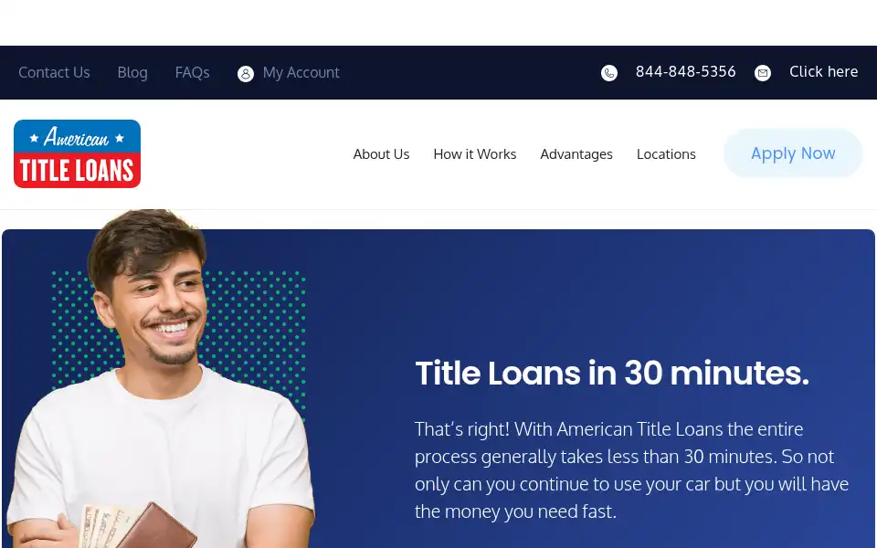 Screenshot of americantitleloans.com