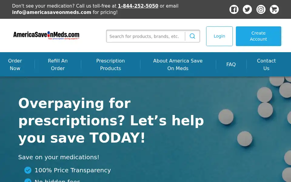 Screenshot of americasaveonmeds.com