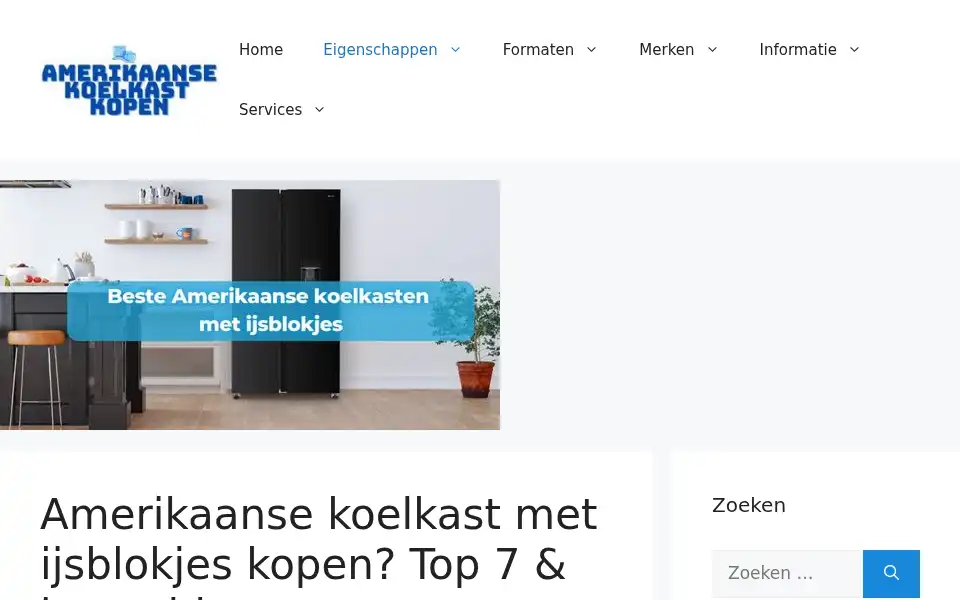 Screenshot of amerikaanse-koelkast.com