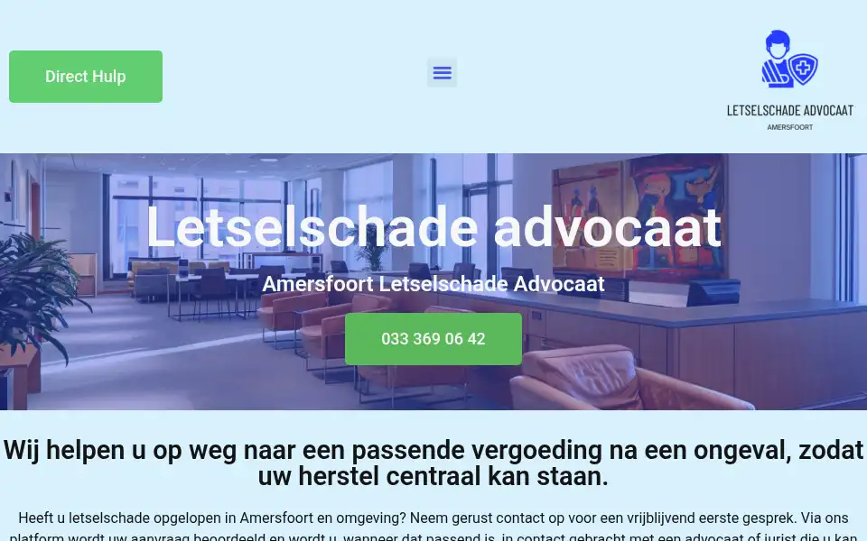 Screenshot of amersfoortletselschadeadvocaat.com