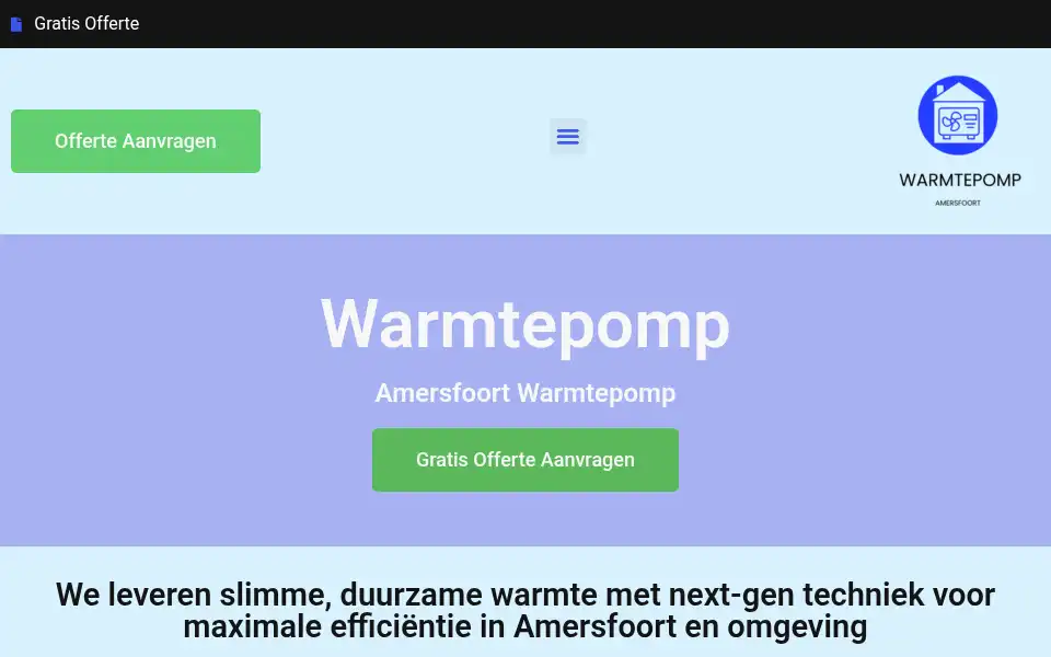 Screenshot of amersfoortwarmtepomp.com