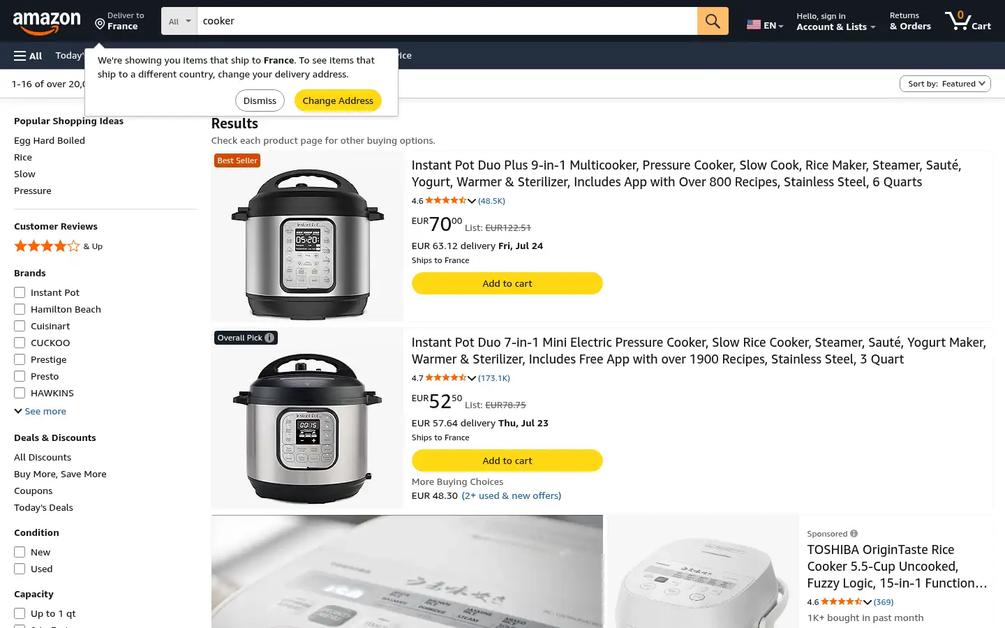 Screenshot of amezon.com