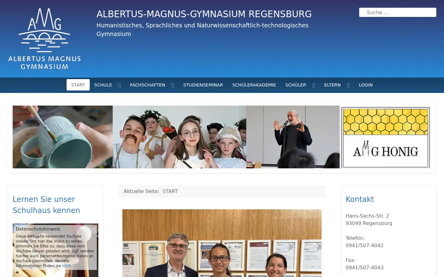 Screenshot of amg-regensburg.de