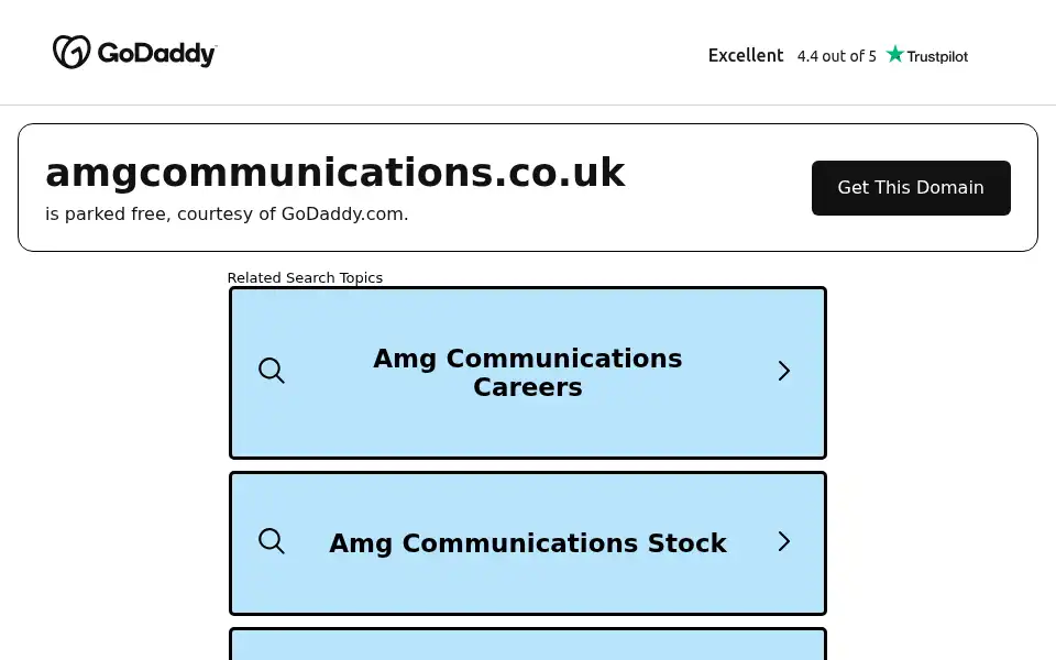 Screenshot of amgcommunications.co.uk