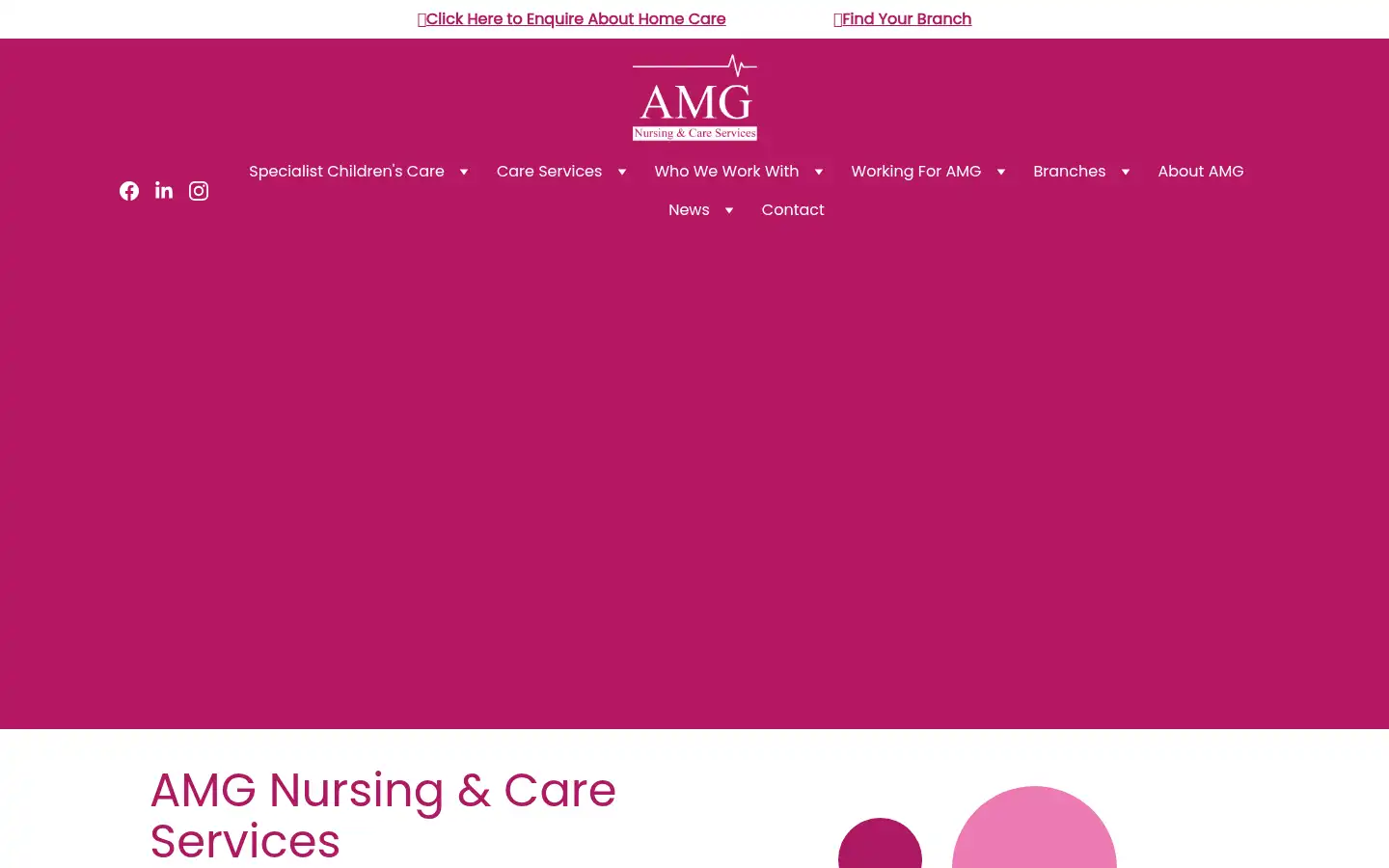 Screenshot of amgnursing.com