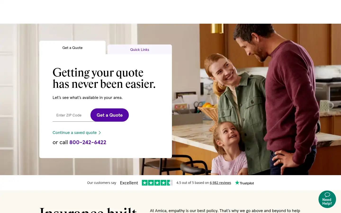 Screenshot of amica.com