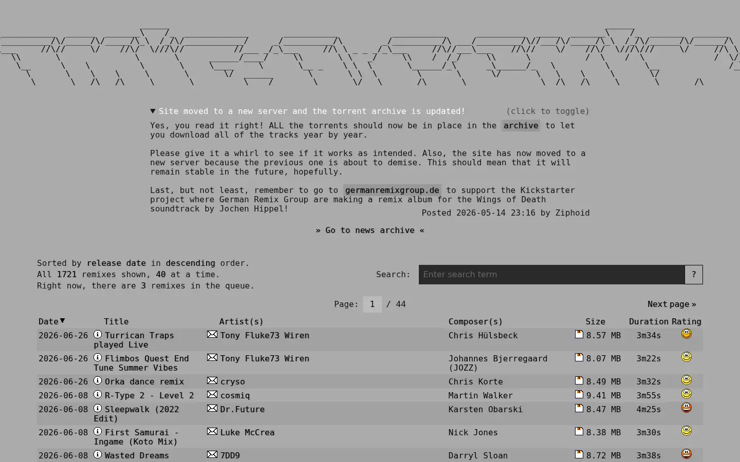 Screenshot of amigaremix.com