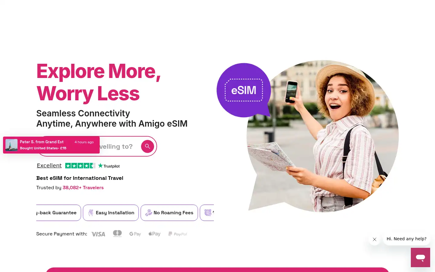 Screenshot of amigosim.com