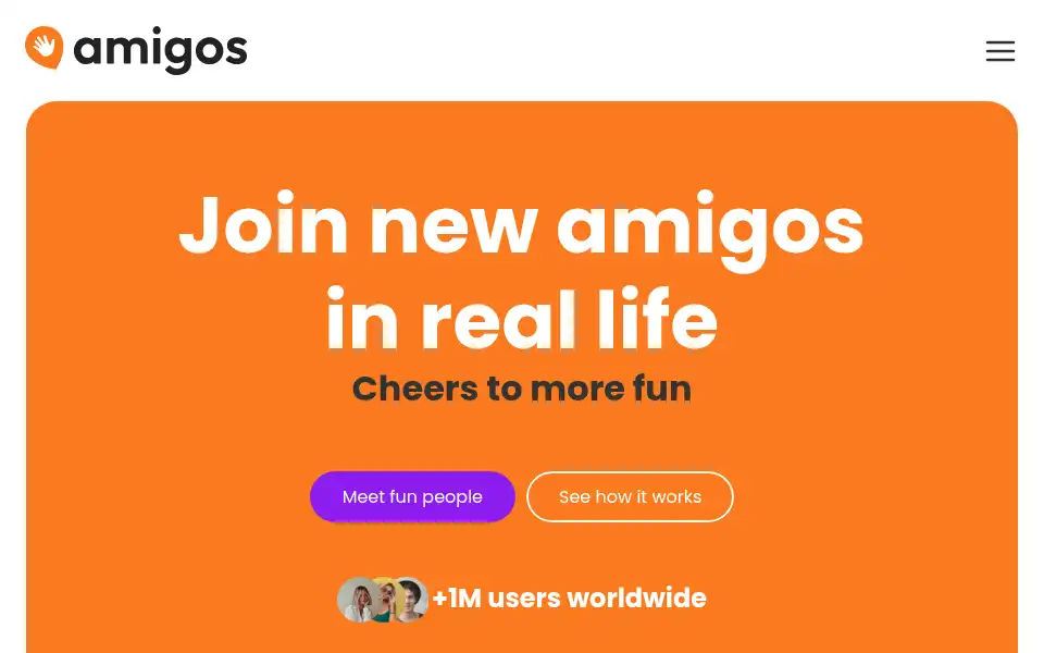 Screenshot of amigossocial.com
