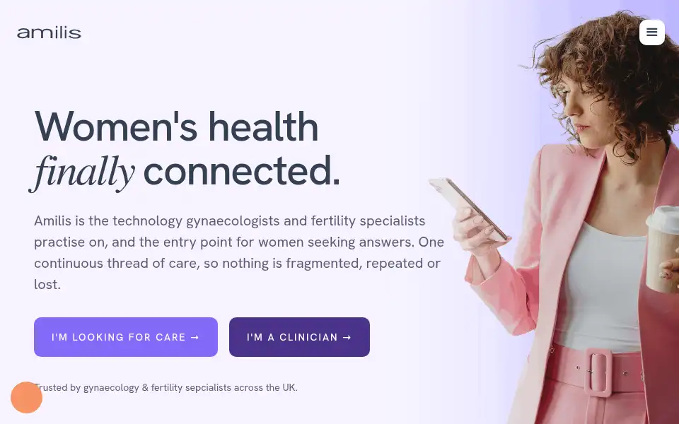 Screenshot of amilis.co.uk