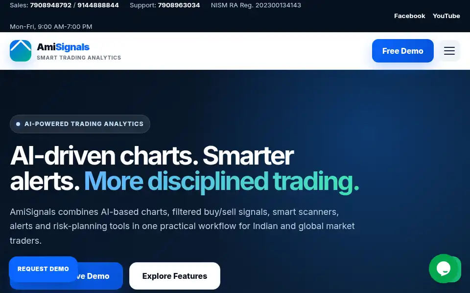 Screenshot of amisignals.com