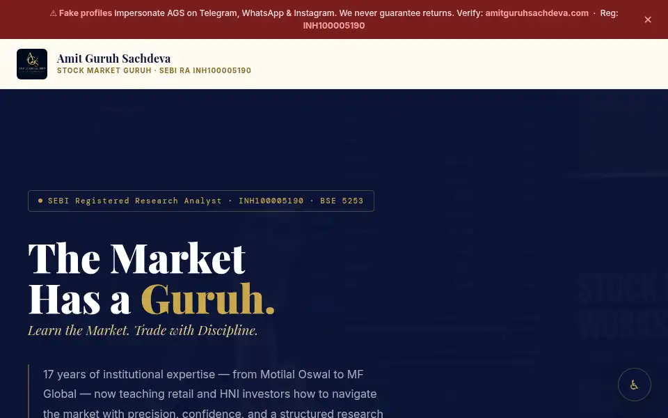 Screenshot of amitguruhsachdeva.com
