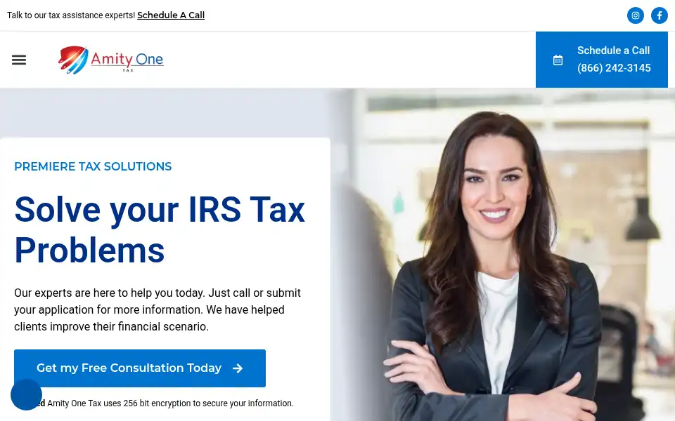 Screenshot of amityonetax.com