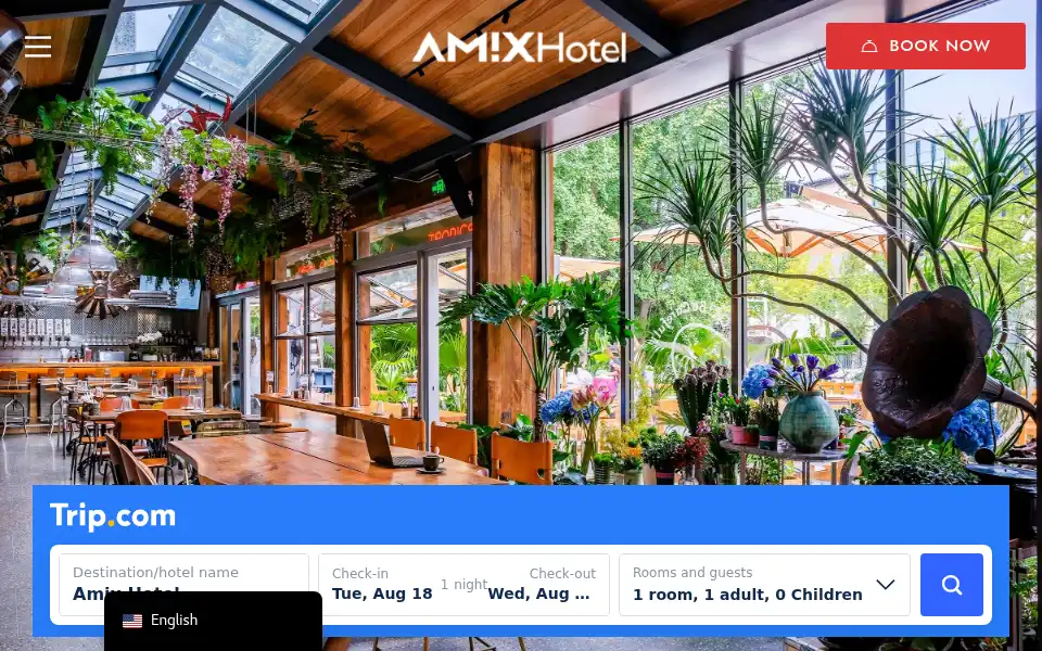 Screenshot of amixhotel.com