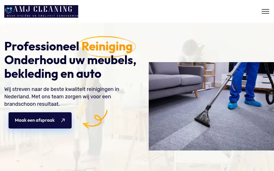 Screenshot of amjcleaning.nl