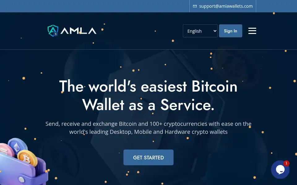 Screenshot of amlawallets.com