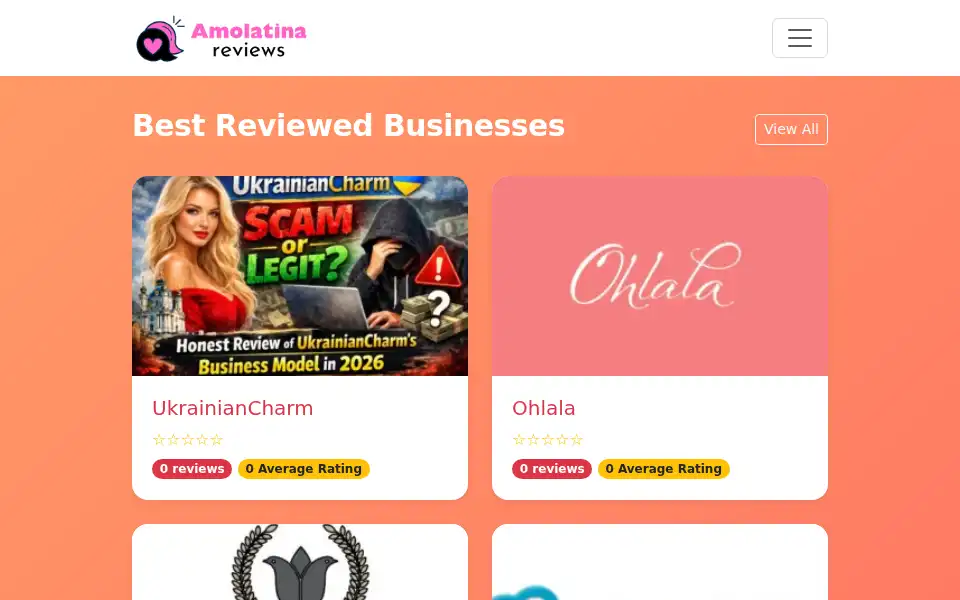 Screenshot of amolatina.reviews