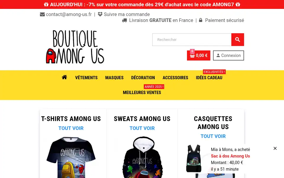Screenshot of among-us.fr