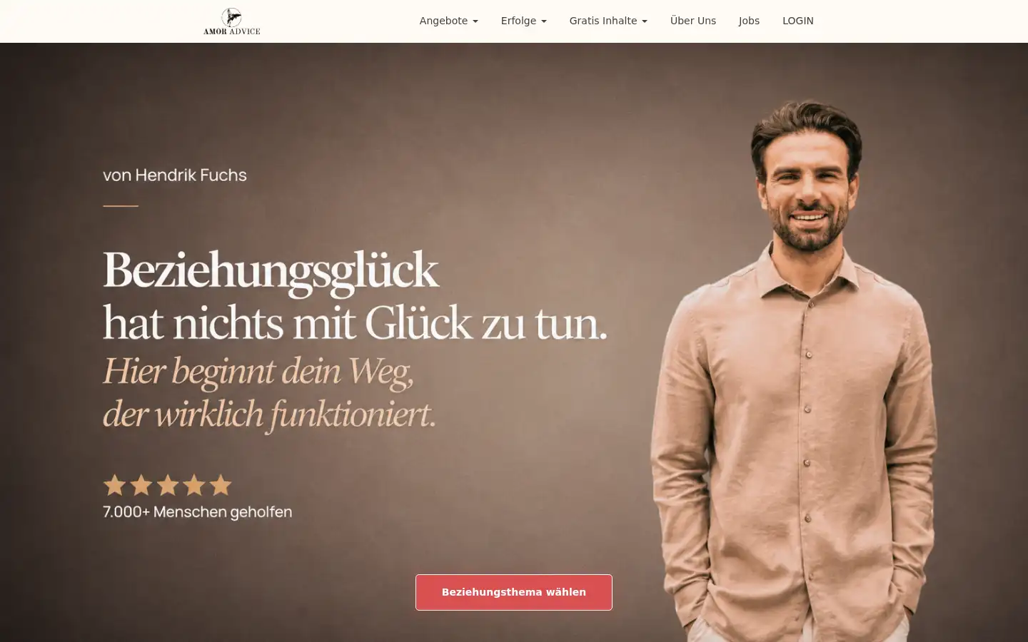 Screenshot of amoradvice.de