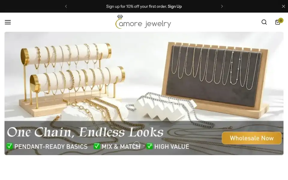 Screenshot of amorejewelry.net