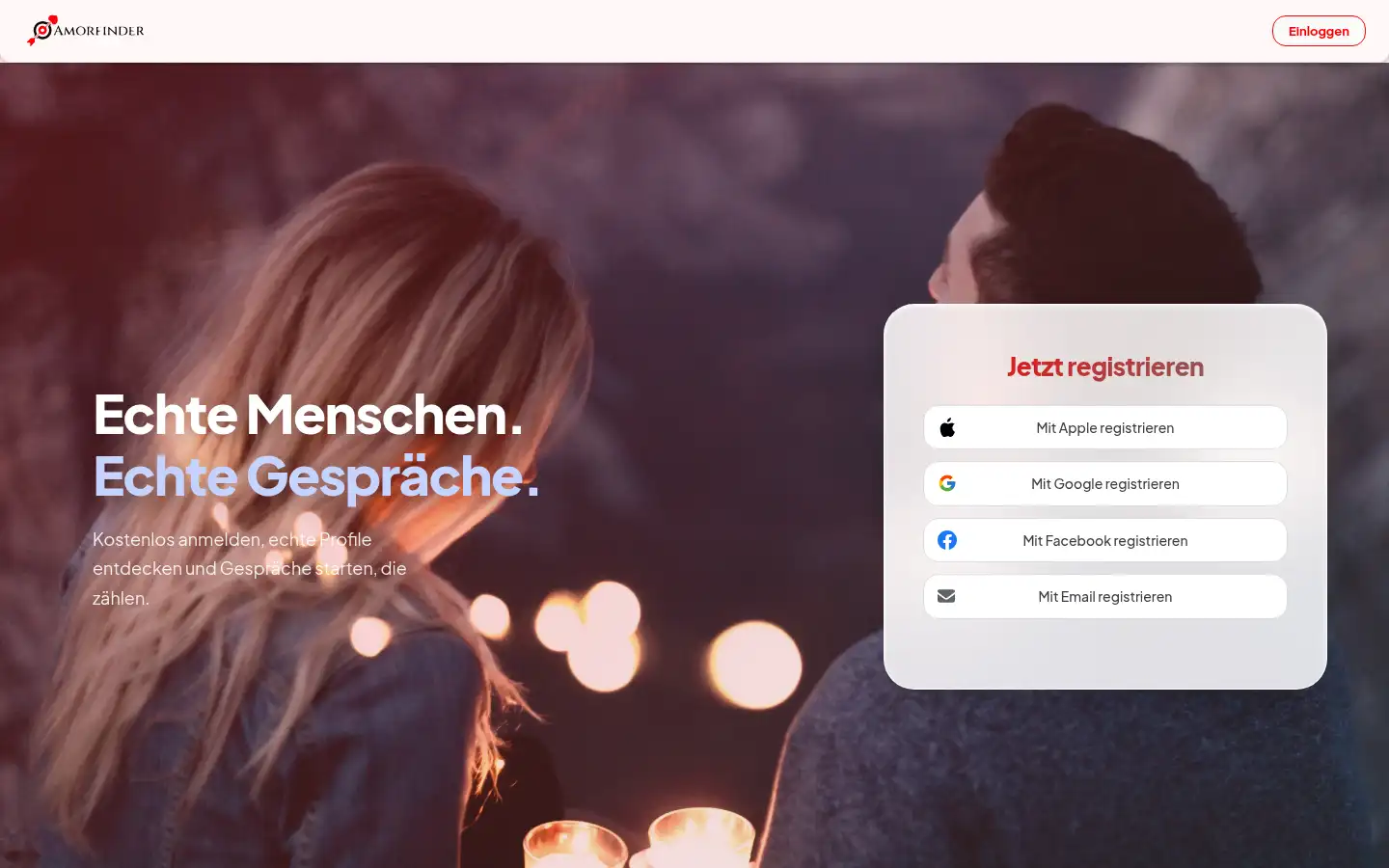 Screenshot of amorfinder.de