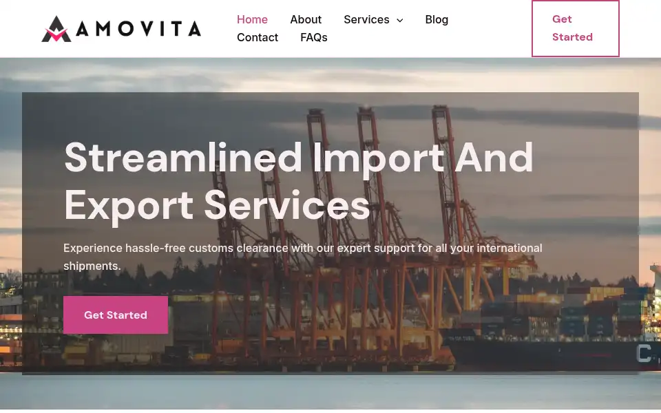 Screenshot of amovita.co.uk