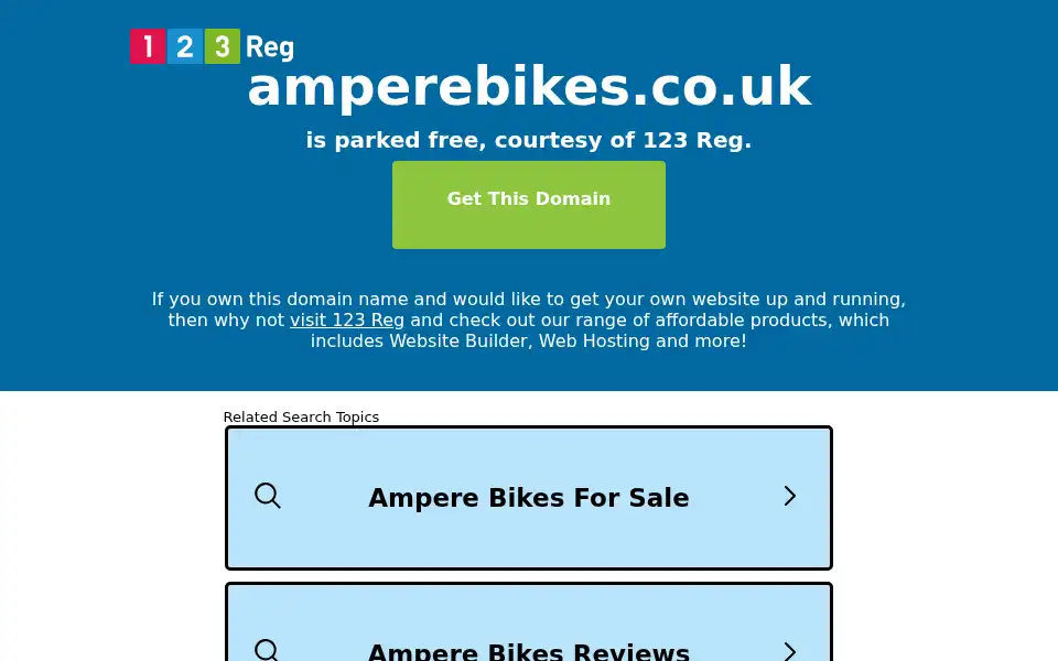 Screenshot of amperebikes.co.uk