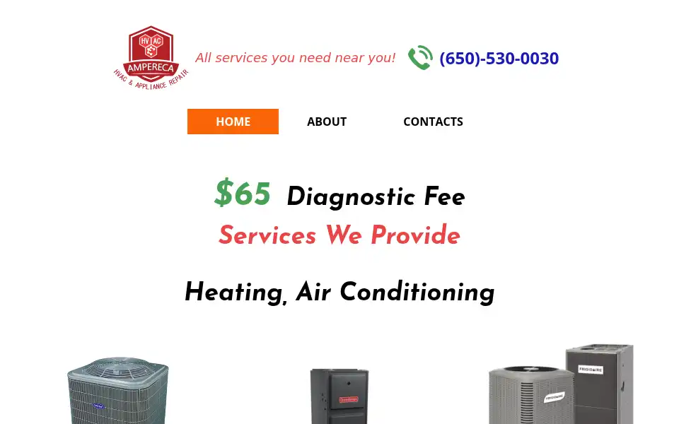 Screenshot of ampereca.com