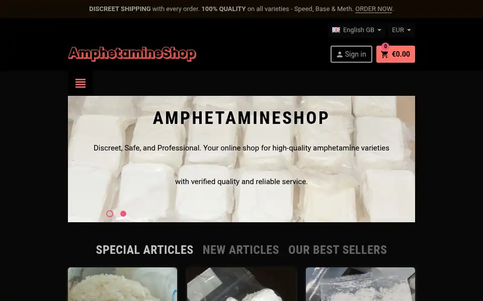 Screenshot of amphetamineshop.com