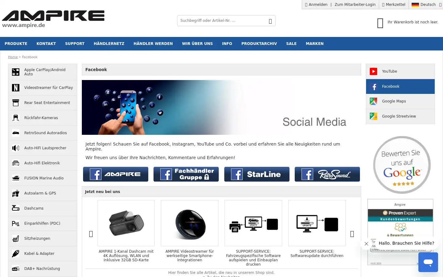 Screenshot of ampire.de