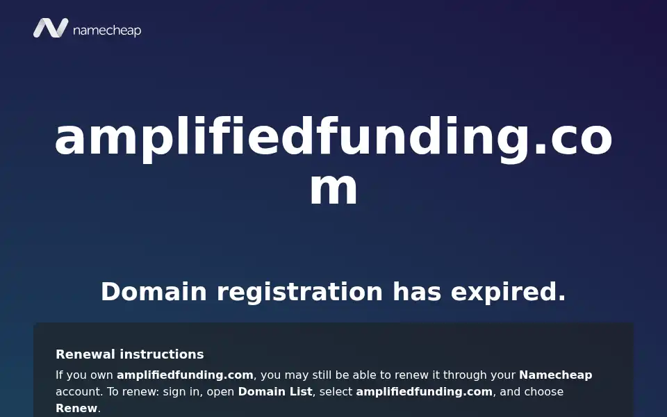 Screenshot of amplifiedfunding.com