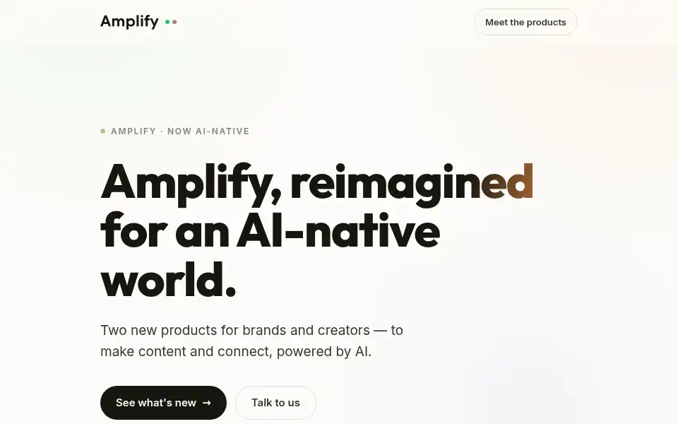 Screenshot of amplify.club