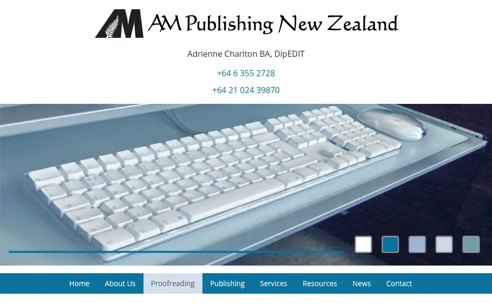 Screenshot of ampublishingnz.com