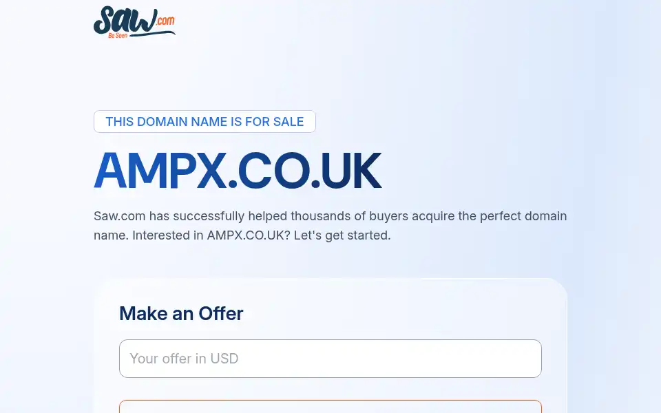 Screenshot of ampx.co.uk
