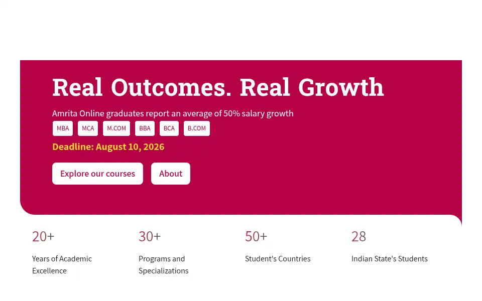 Screenshot of amritaonline.com