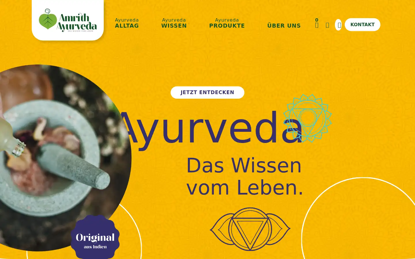 Screenshot of amrith-ayurveda.de