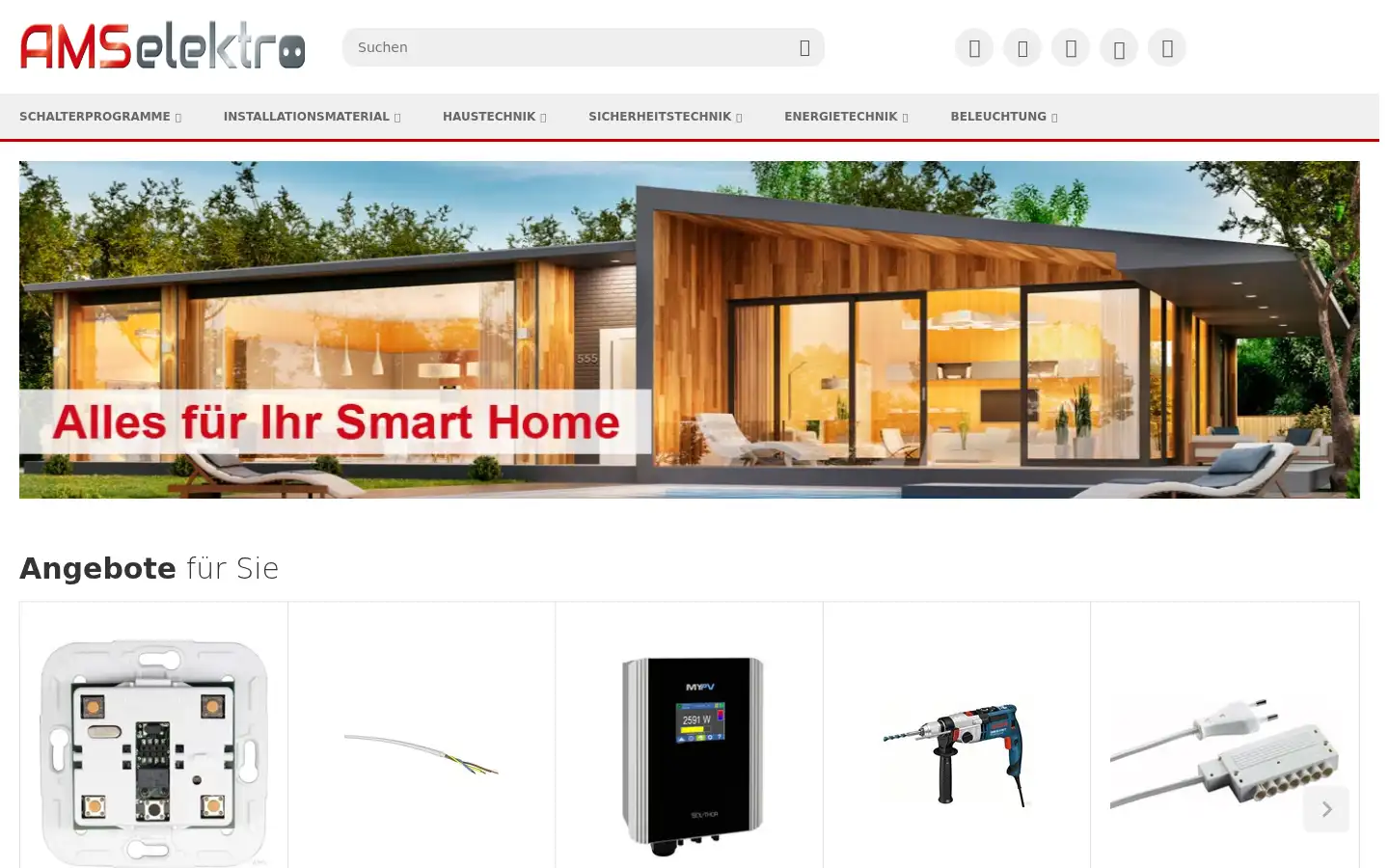 Screenshot of ams-elektro.com