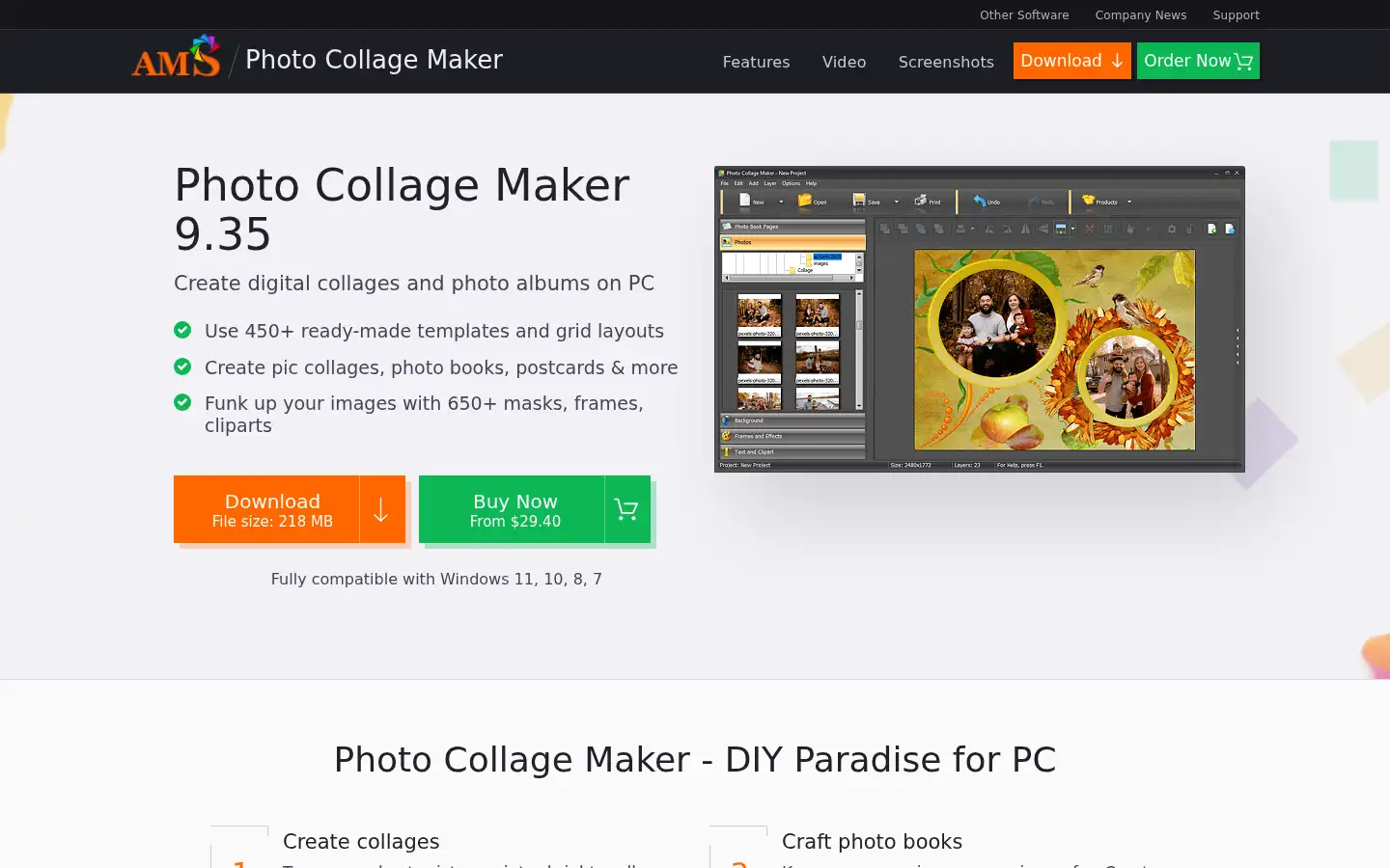 Screenshot of ams-photo-software.com