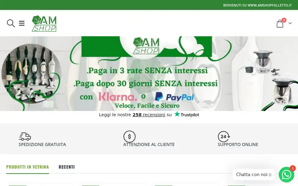 Screenshot of amshopfolletto.it