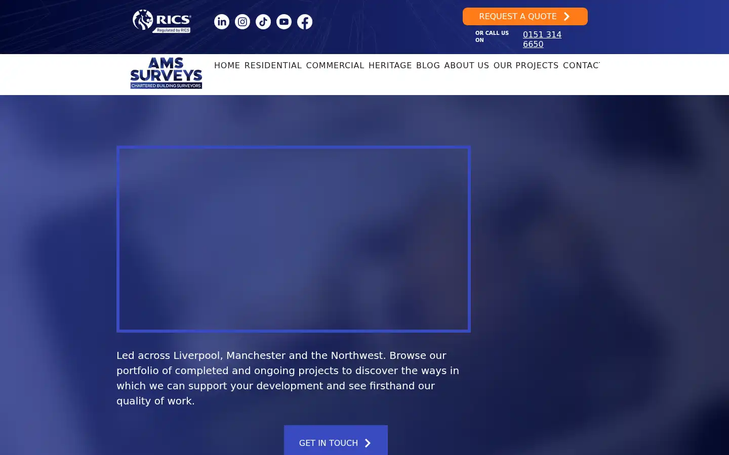 Screenshot of amssurveys.co.uk