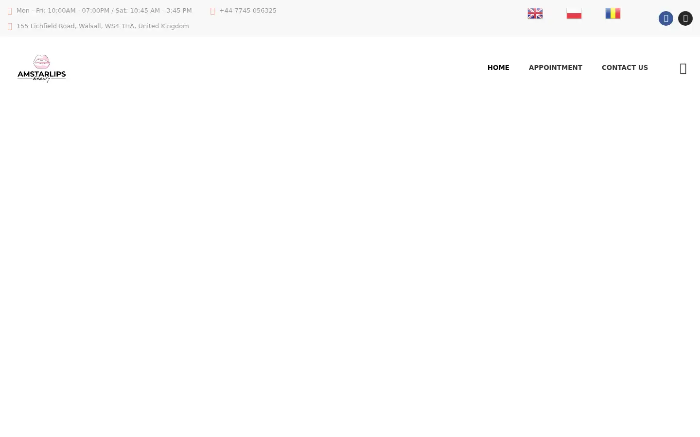 Screenshot of amstarlips.com