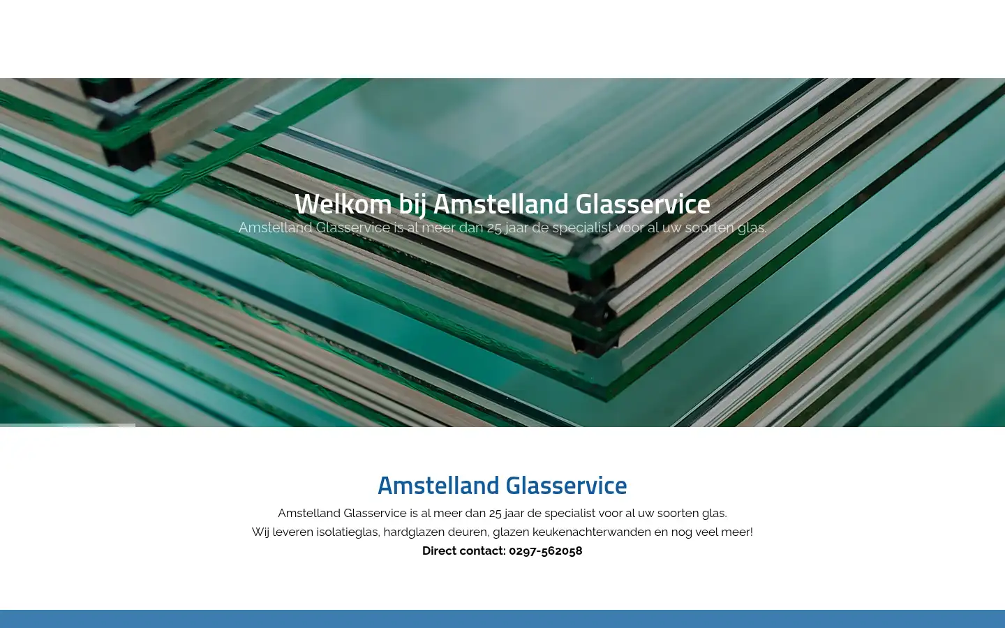 Screenshot of amstellandglas.nl