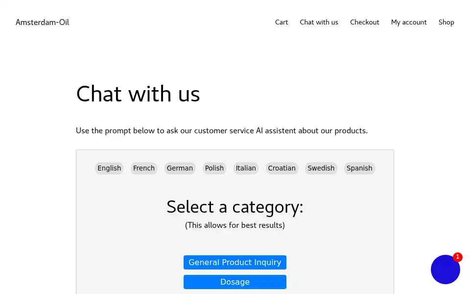 Screenshot of amsterdam-oil.com