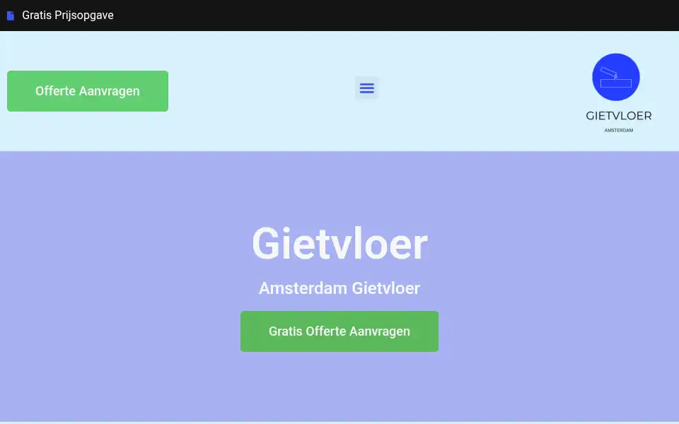 Screenshot of amsterdamgietvloer.com